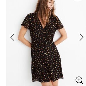 MADEWELL Lined Silk Floral Dress 4 NWOT